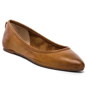 Frye flats soft leather brown new 37 no box